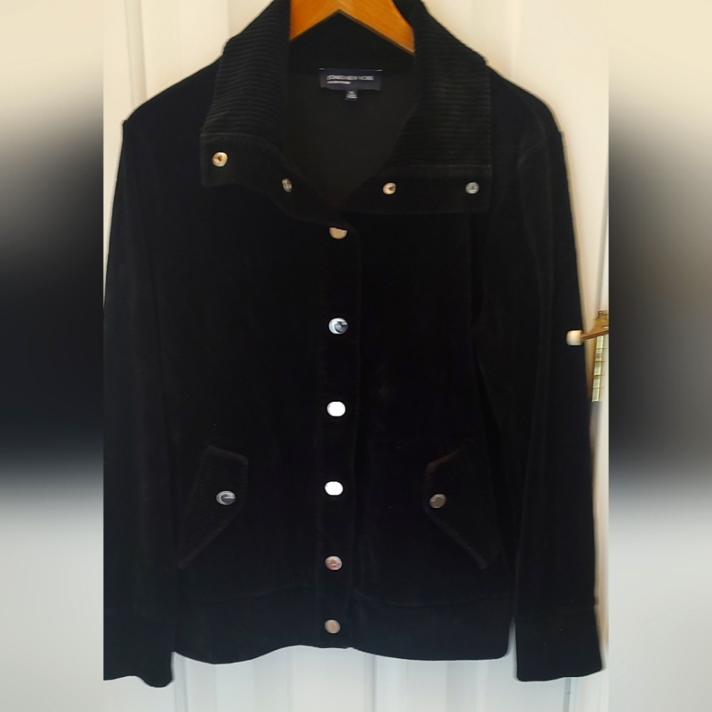 John's New York black button-up jacket